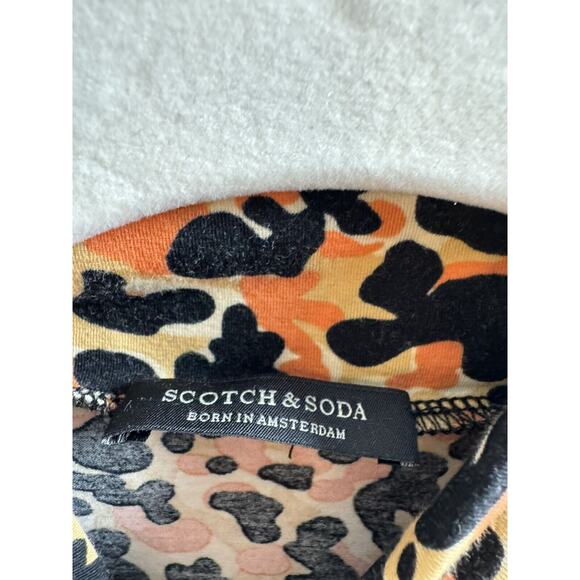 Scotch & Soda Leopard Print Long Sleeve Top Maximalist Statement Junior 16 - Picture 2 of 7